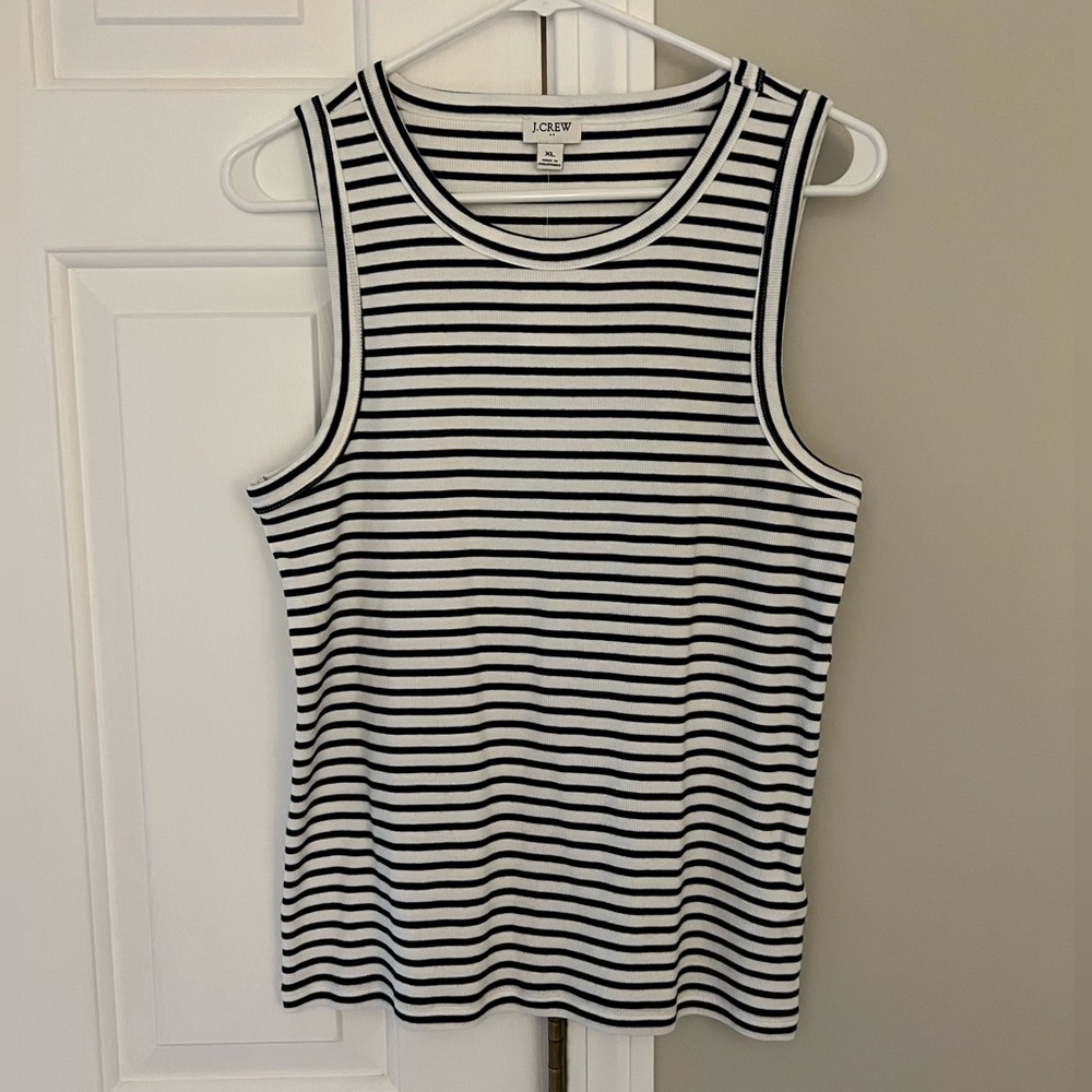 J.Crew Factory Women’s Striped Ribbed Tank Top (Size XL)